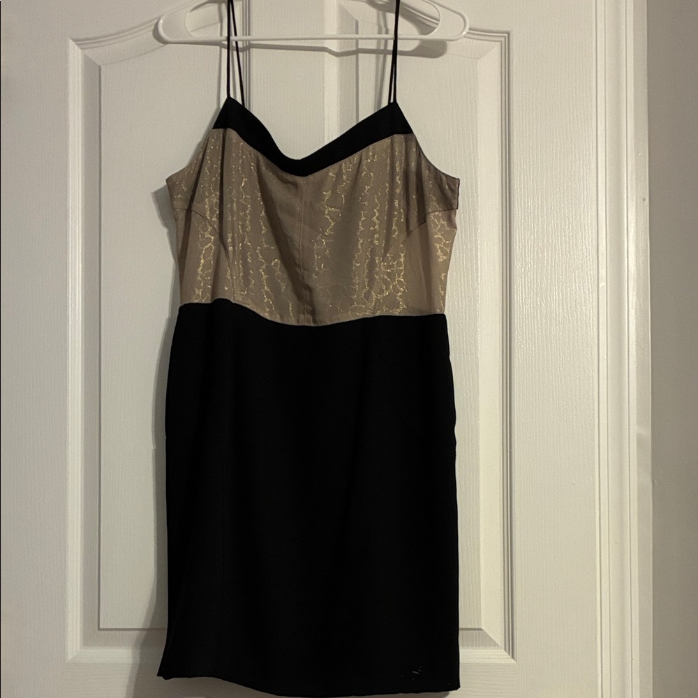 RACHEL Rachel Roy Black and Cream Mini Dress